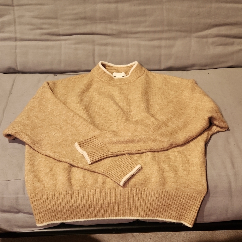 H&M camel color mockneck turtleneck sweater,  size medium.